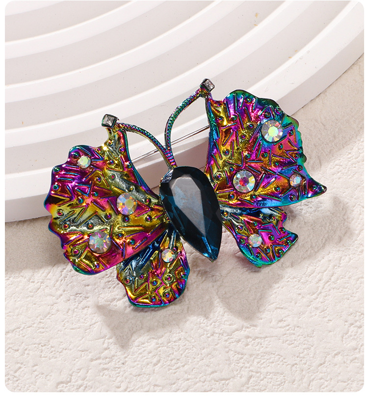 Retro Pin Leaf Flower Alloy Rhinestones Unisex Brooches display picture 4