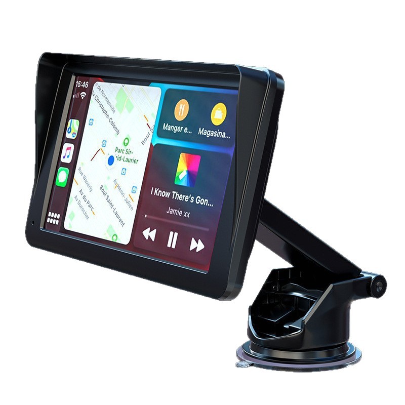 Cross-Border 7inch Carplay Portable Screen Car Navigation Large Screen Wireless Connectivity Bluetooth Mp5 Reversing Camera