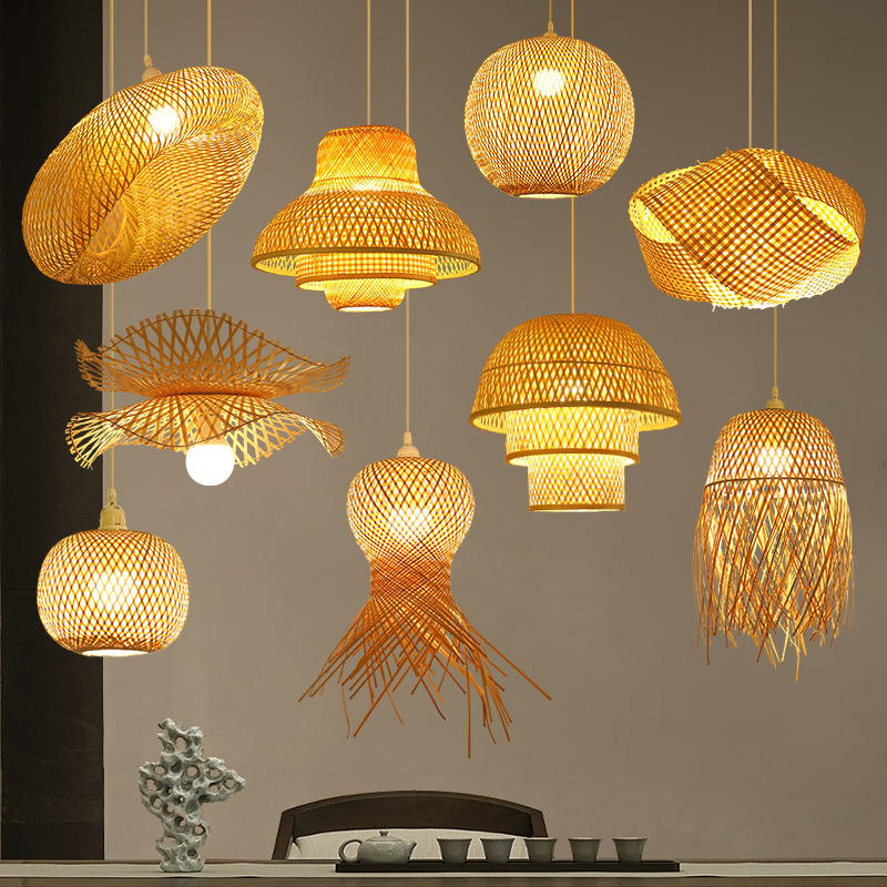 Estilo chino de bambú araña estilo japonés bambú Zen antiguo té Sala B & B restaurante dormitorio cabecera linterna pasillo