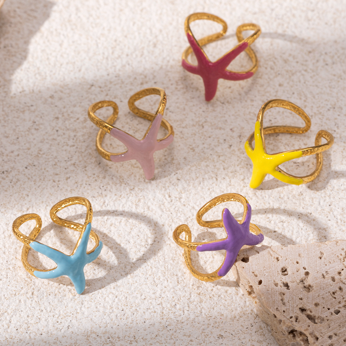 Anillo de acero inoxidable de la UE y los Estados Unidos, no se desvanece, anillo de goteo de aceite de moda para mujeres, joyería de lujo de alto nivel