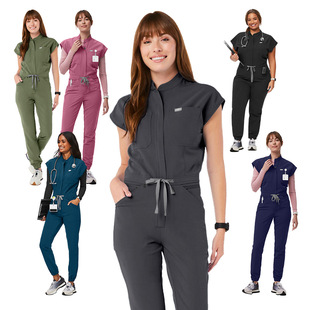 Nianqing Washable One-Piece Suit High-Quality Operating Room Medical Nurse Uniform Work Clothes Suit Bat Sleeve Women