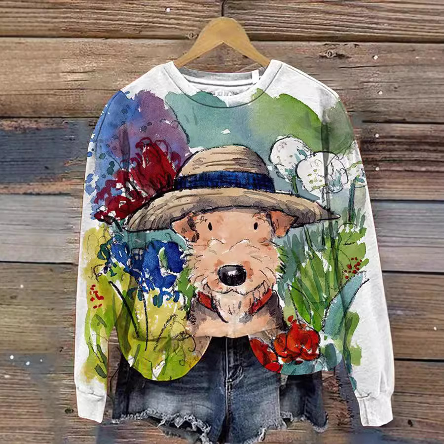 Cráneo humano Impresión digital cuello redondo suéter de Halloween 2023 estación independiente suministro ropa las mujeres