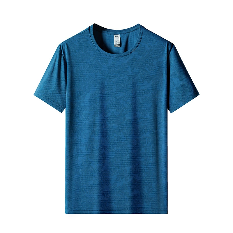 Футболка с ледяным шелком быстродушащая футболка с короткими рукавами мужская фитнес-топ летняя новая дышащая футболка большого размера для мужчин