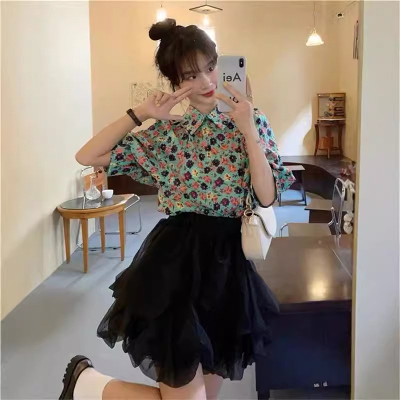 Shiffon cute summer design shirt