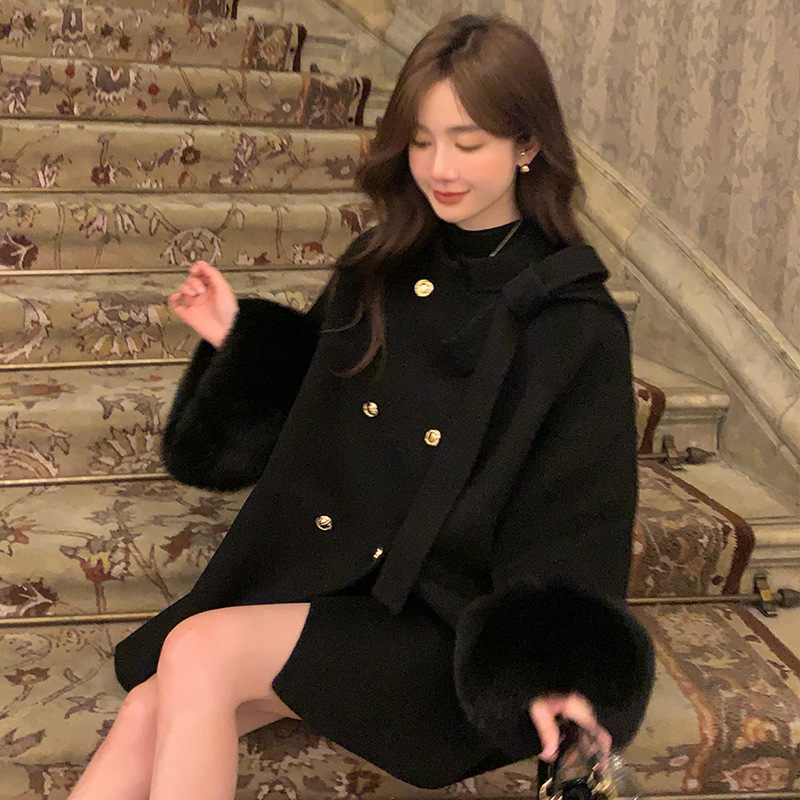 改良款，下单前请看实物南洋千金毛呢外套女冬装新款小个子高级感