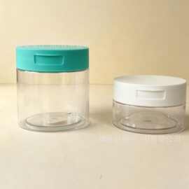 厂家现货定制镊子150-350g翻盖圆罐83牙湿敷棉片广口罐pet多容量