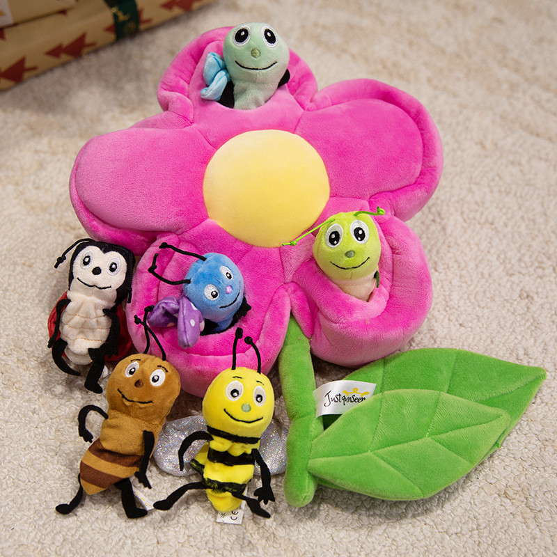Cross-Border Simulation Finger Doll Set Doll Plush Toy Underwater World Animal Finger Set Parent-Child Interactive Doll