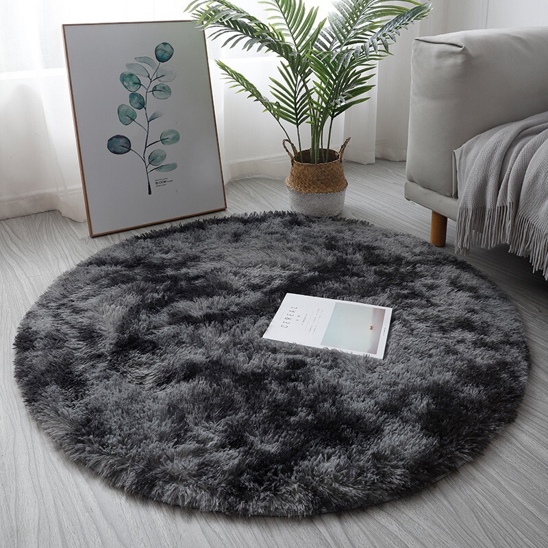 Silk Wool Pure Color Carpet Plush Round Floor Mat Hanging Basket Chair Mat Yoga Mat Bedroom Bedside Blanket Cloakroom Foot Mat Silk Wool Pure Color Carpet Plush Round Floor Mat Hanging Basket Chair Mat Yoga Mat Bedroom Bedside Blanket Cloakroom Foot Mat