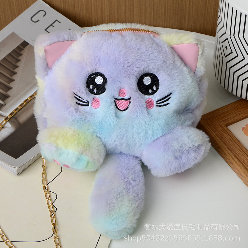 2020 Red Red Red New Korean Fashion Pussycat Bag Lovely Soft Moe Fashion Academy Wind Fluffy Pussycat Bag Mujer marea image 33