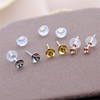 Golden platinum earrings from pearl, silver 925 sample