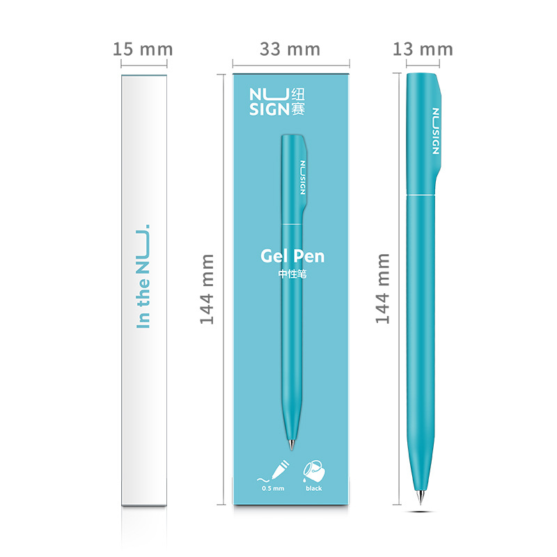 Deli NS552 nueva competencia rotatoria pluma de gel estudiante Oficina papelería firma pluma negro pluma negocio 0,5 pluma de agua