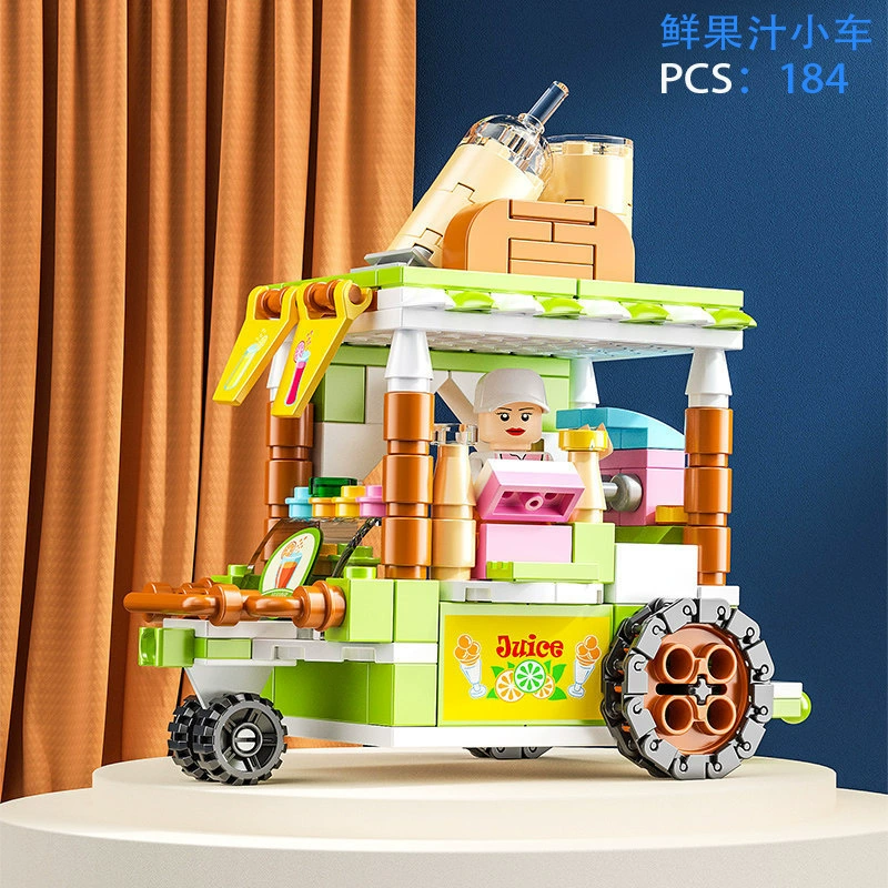 Строительная игрушка (Lego) детский мини-конструктор, темы еды, улица и город, 1 388–1 439 шт.