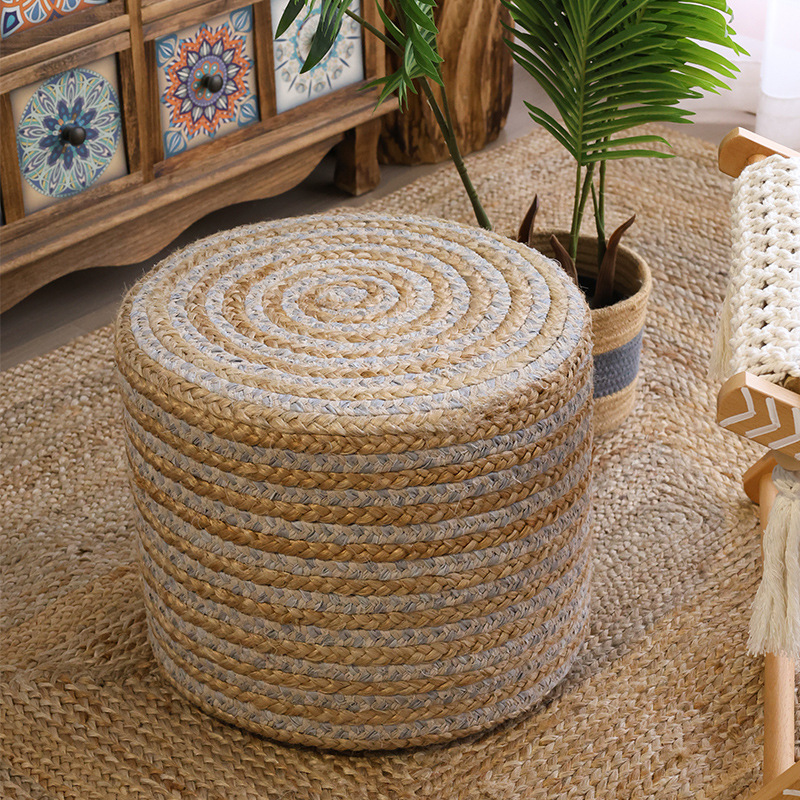 Cojín Futón de Yute Tejido para Silla de Oficina y Tatami