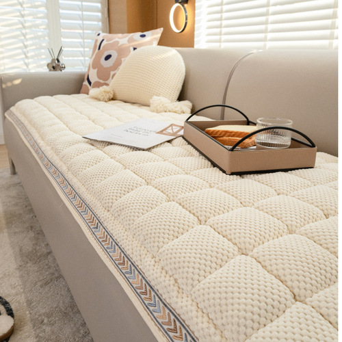 Chenille sofa cushion, universal seat cushion for all seasons, light luxury, modern high-end non-slip leather sofa cover, backrest towel and cover cloth