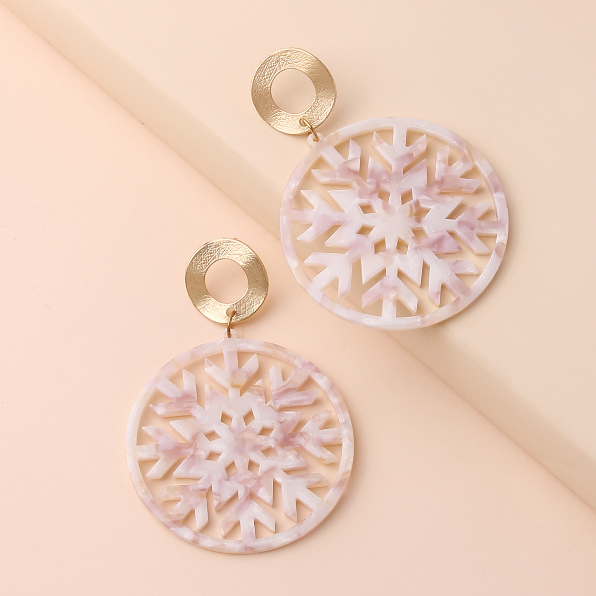 Simple Style Commute Snowflake Arylic Christmas Women's Drop Earrings display picture 3