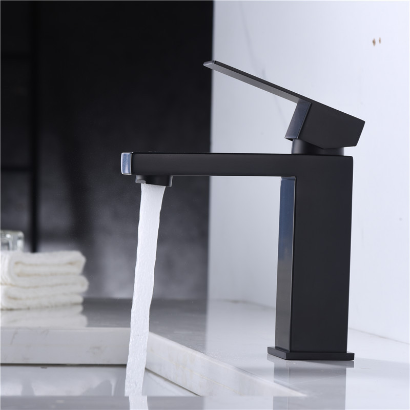 Stainless steel 304 face basin faucet, cold and hot brushed gold and black bathroom console basin sink mixing faucet