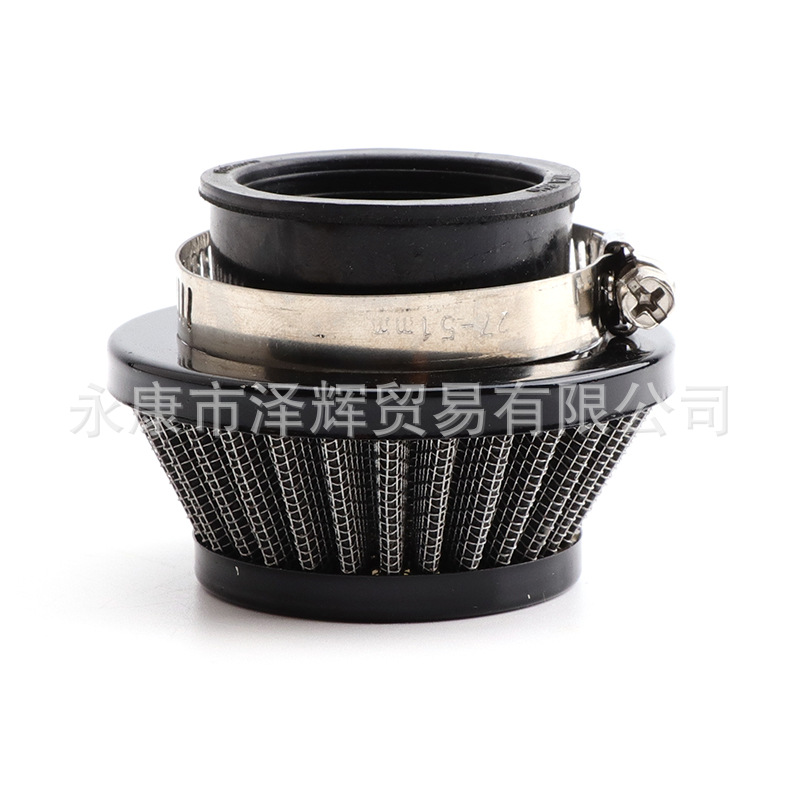 无 Motorcycle Modified Parts Air Filter Universal Carburetor Interface Air Filter (Other drive systems) - 35mm-black