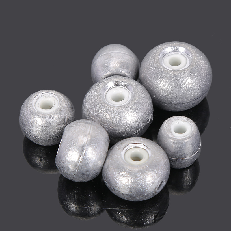 Factory supply eel lead sinker hollow round ceramic lead sinker for sea rod fishing accessories wholesale