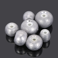 Factory supply eel lead sinker hollow round ceramic lead sinker for sea rod fishing accessories wholesale
