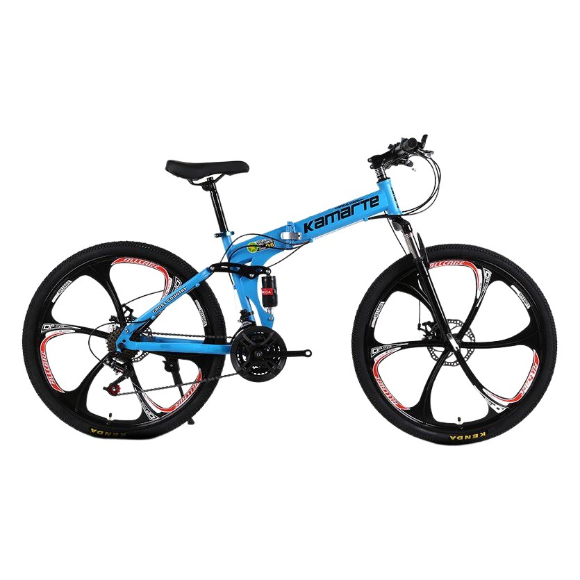 Fábrica al por mayor cola suave plegable bicicleta de montaña adulto amortiguador estudiante off-road velocidad variable bicicleta de cercanías
