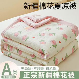 100% Cotton Summer Quilt, Air-Conditioned Quilt, Machine Washable Single and Double Student Dormitory Thin Summer Quilt