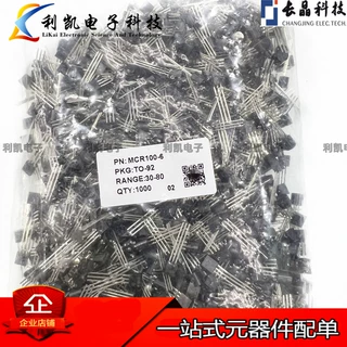 CJ长电/长晶 MCR100-6 TO-92 400V/0.8A 单向可控硅整流器三极管