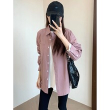A2934松弛有调性 精纺纯棉利落干练有筋骨宽松落肩版翻领衬衫