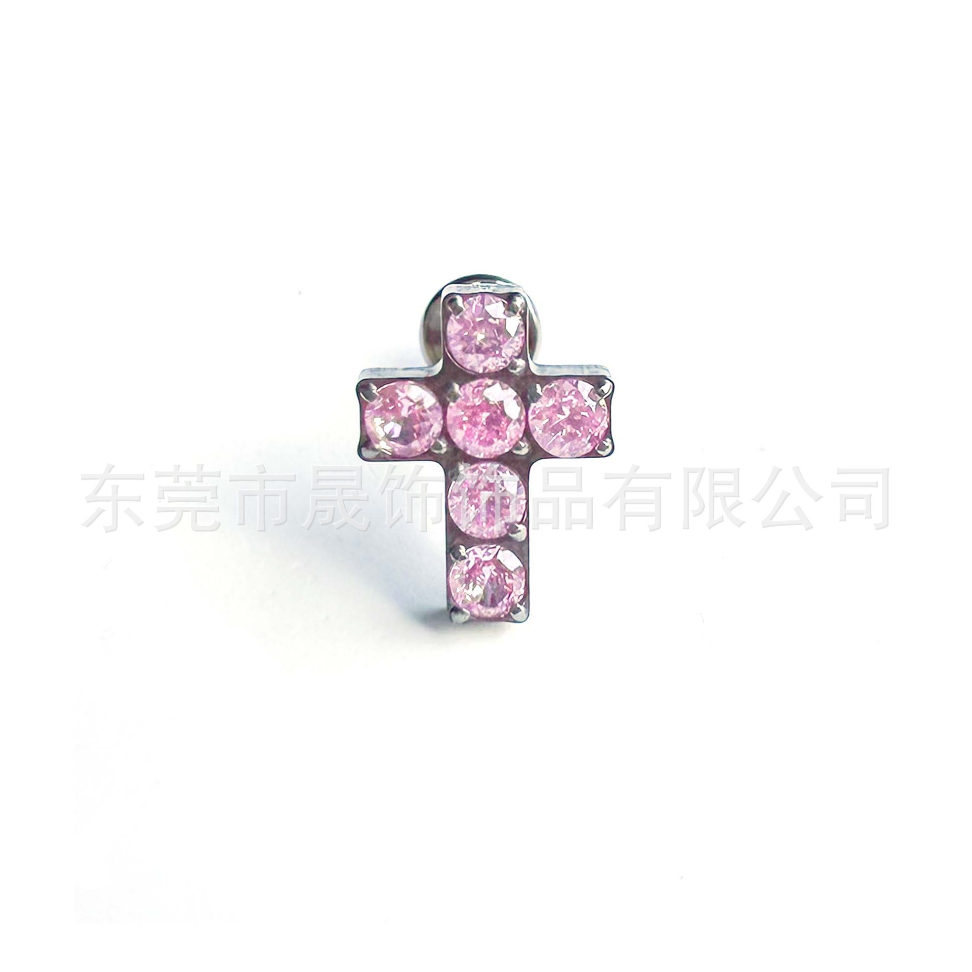 F136 Titanium Alloy Cross Ear Stud Helix Cartilage Stud Ear 饰G23 Studded Diamond Labret Stud Piercing Jewelry Piercing