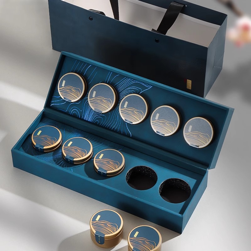 茶葉包裝盒空禮盒碎銀子枸杞伴手禮小罐茶包裝禮盒裝空盒直銷批發