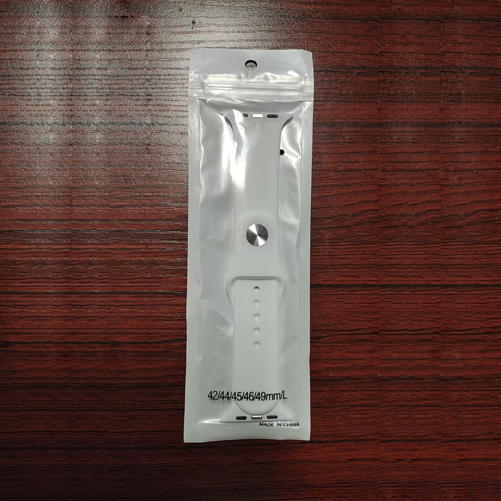 White silicone strap-steel buckle