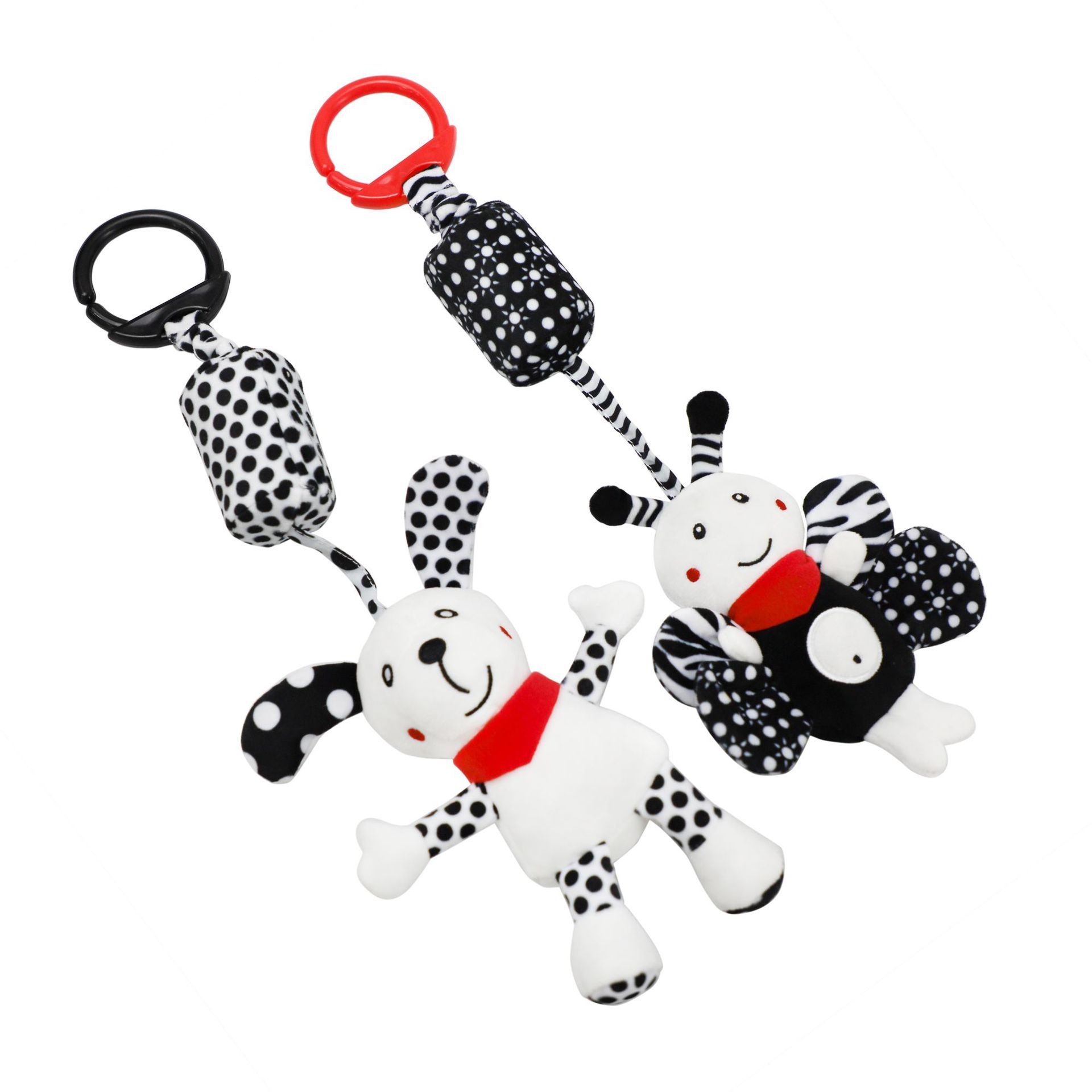 Baby black and white wind chime stroller pendant rabbit bee bird owl dog pendant car hanging bed bell wholesale