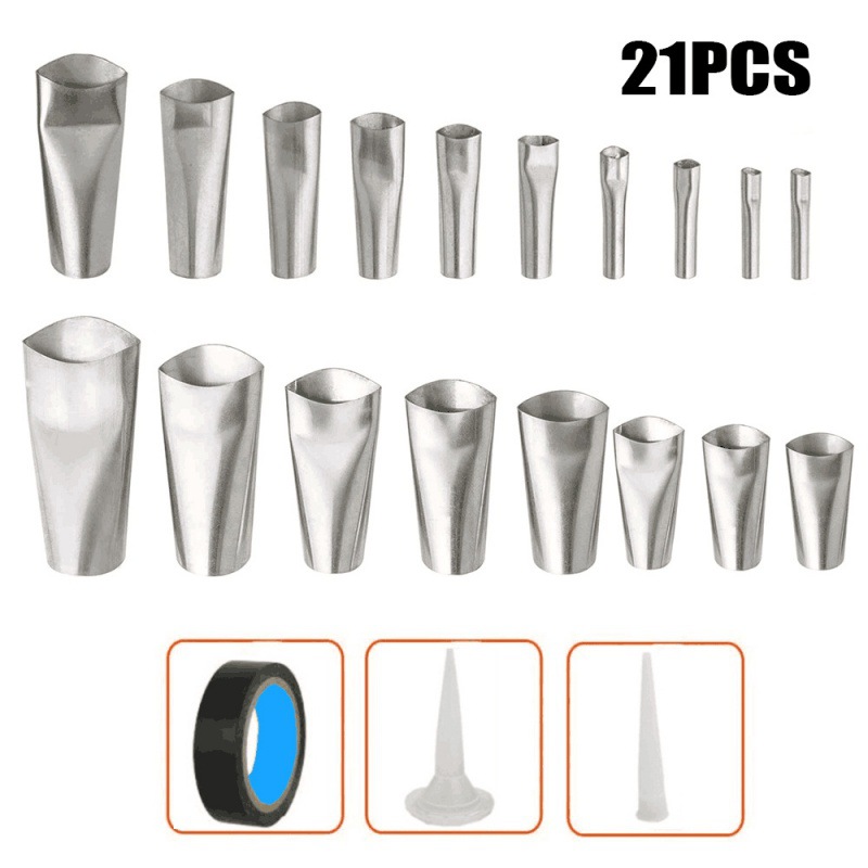 21件套填缝喷嘴涂抹器不锈钢密封胶厨房浴室窗户水接头