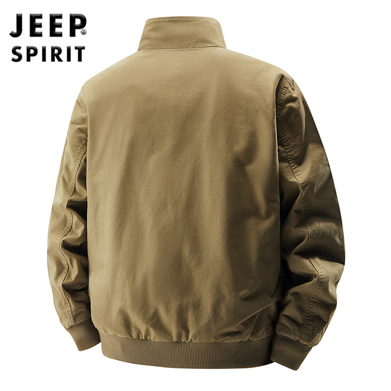JEEP吉普2025双面穿夹克春秋款一衣两穿宽松休闲立领大码外套7955|undefined