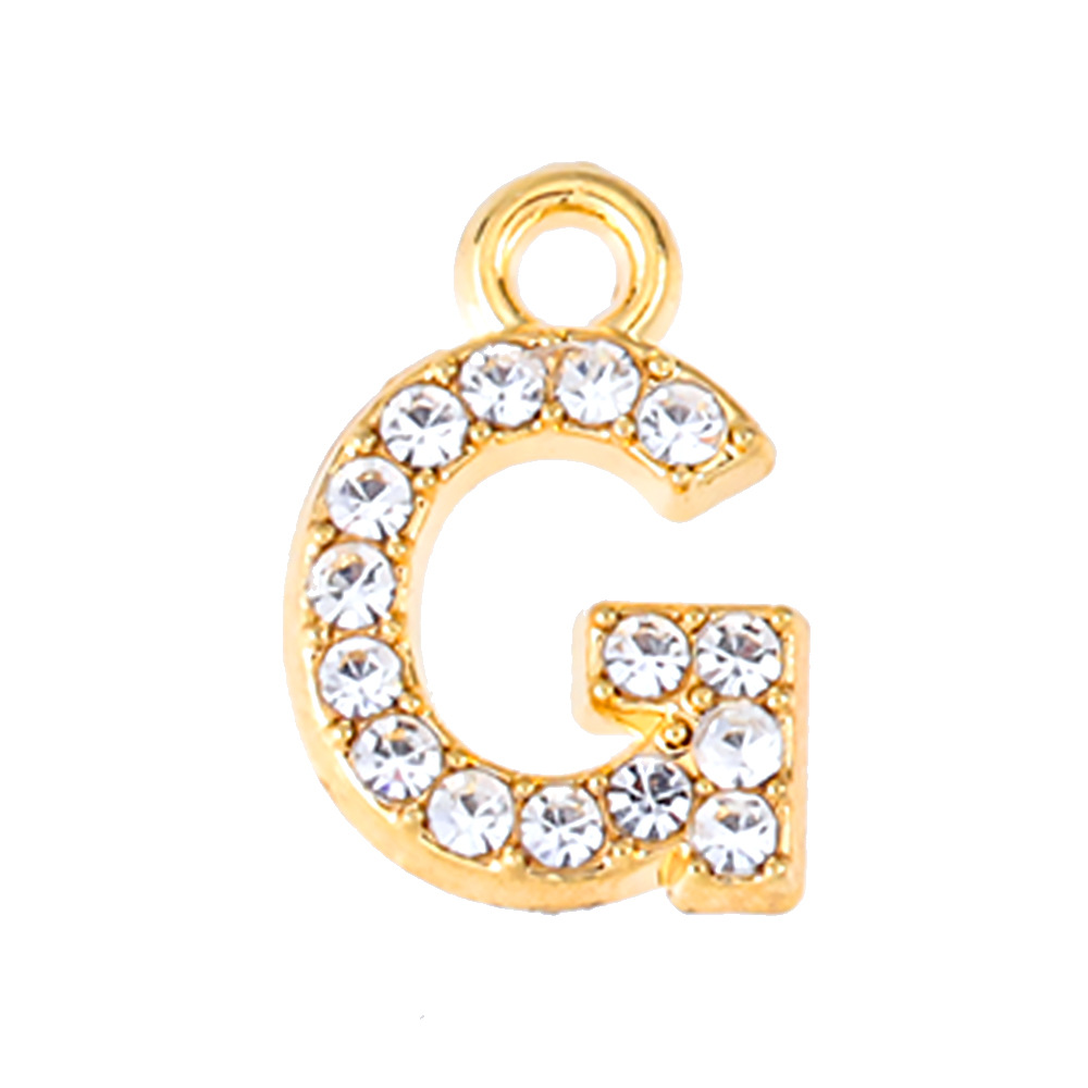 53g Weight Pendant Jewelry Making Type 13mm Jewelry Making Size Artificial Diamond Inlay Material DIY Jewelry Accessories Classification 50 PCS/Package Quantity Alloy Material Letter Pattern Plating Design Elegant, Simple Style, Streetwear Style 50 PCS/Package 13mm Alloy Artificial Diamond Letter Pendant 13