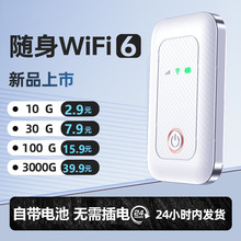 自带电池随身wifi6无线宽带车载路由器WIFI网络通用便携网家用代