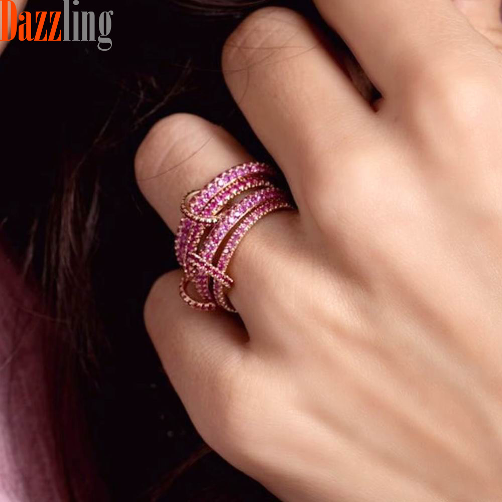 Damen Ring Set Mit Zirkonia Steinen Modisches Accessoire_voghion.com
