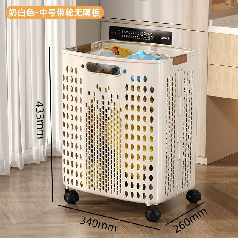Cesta de ropa sucia doméstica plegable cesto de ropa sucia de baño de gran capacidad con rueda de transporte simple cesto de almacenamiento de ropa sucia