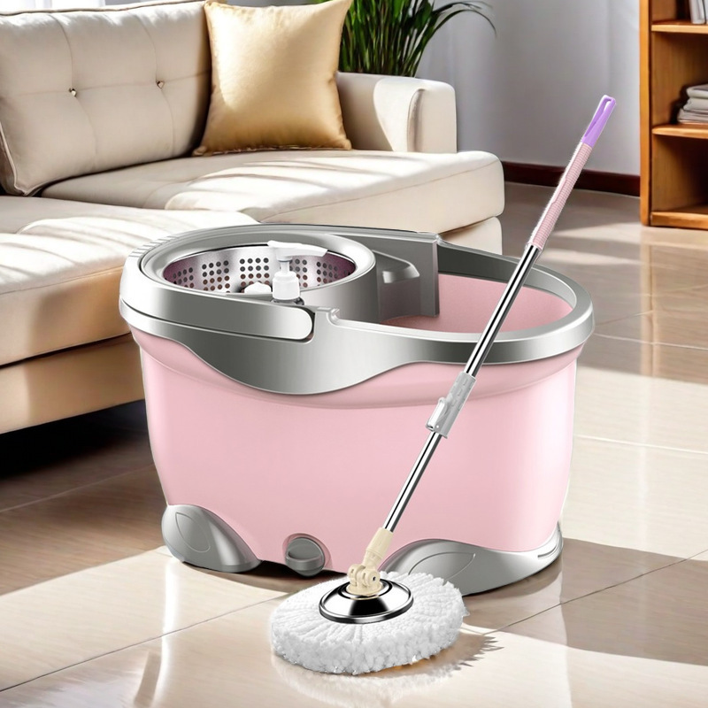 Mop Rotating Mop Bucket Hand-washable Wet and Dry Set Wholesale Household Automatic Water-removing Lazy Mop Mop Rotating Mop Bucket Hand-washable Wet and Dry Set Wholesale Household Automatic Water-removing Lazy Mop