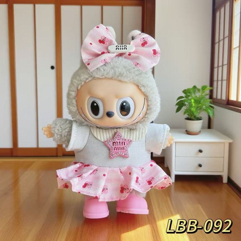 卸売ラブブ labubu ベビー服 17 センチメートルペンダント第一世代と第二世代のビニールぬいぐるみ着替え服セット装飾|undefined
