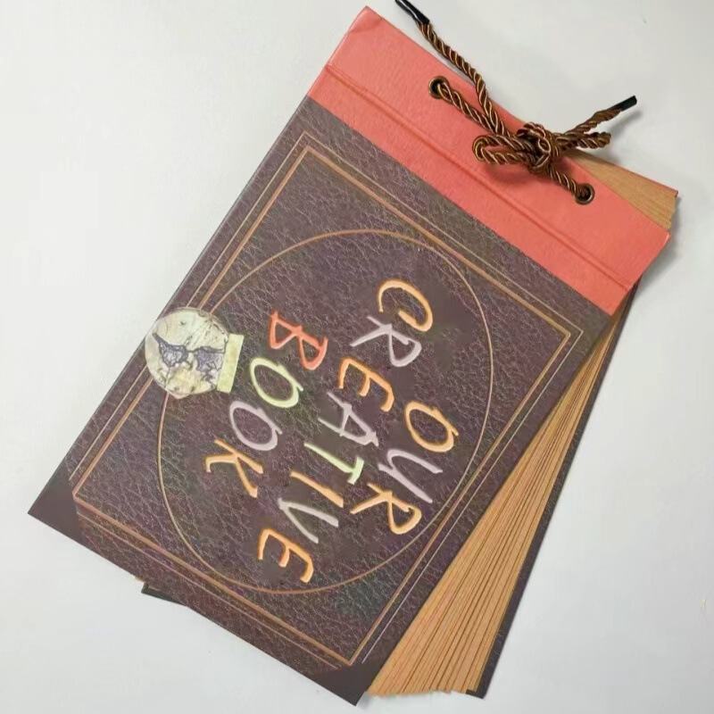 Cross-Border DIY Horizontal Photo Album Travel Scrapbook Vintage Kraft Paper String-Bound Adventure Book Photo Collection in Stock Cross-Border DIY Horizontal Photo Album Travel Scrapbook Vintage Kraft Paper String-Bound Adventure Book Photo Collection in Stock