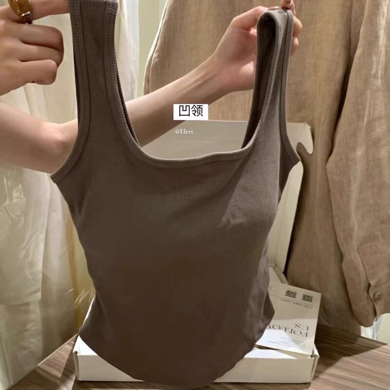 One Spoonful Sweet Cross Backless Vest Women's Back Cross Design All-match Beautiful Strap Chest Pad Comfortable Inner Wearing Top