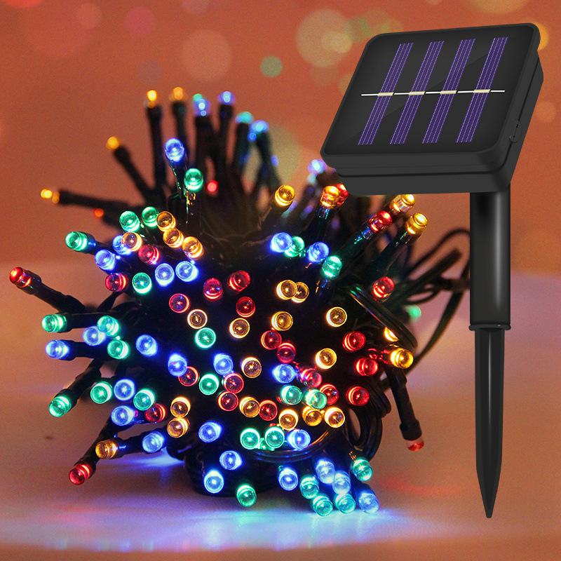 Impermeable al aire libre solar led luz cadena 8 función de control remoto luz alumbrado público patio árbol-sinuoso decoración vacaciones luces de colores