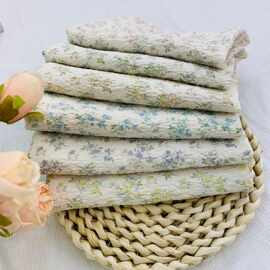 厂家柔软数码印花面料 韩系INS小碎花布料 女装童装家居服布现货