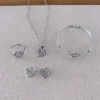 Love bracelet set silver