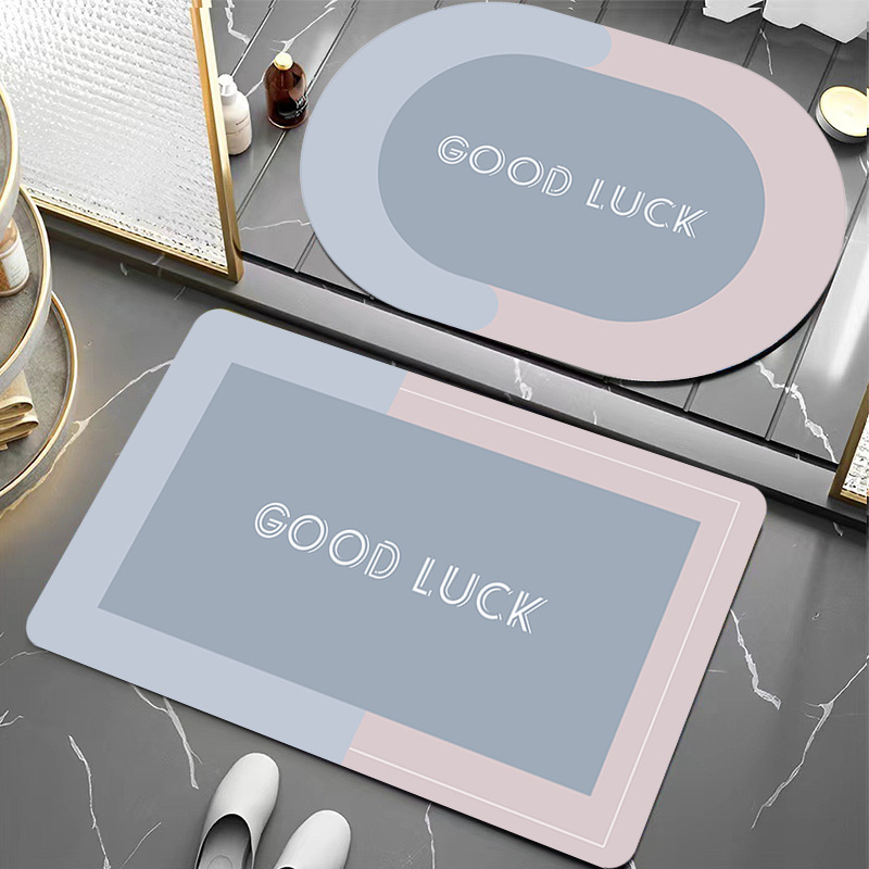 simple esterilla antideslizante de absorción de agua esterilla de suelo de baño esterilla de suelo de baño esterilla de suelo antideslizante de color sólido