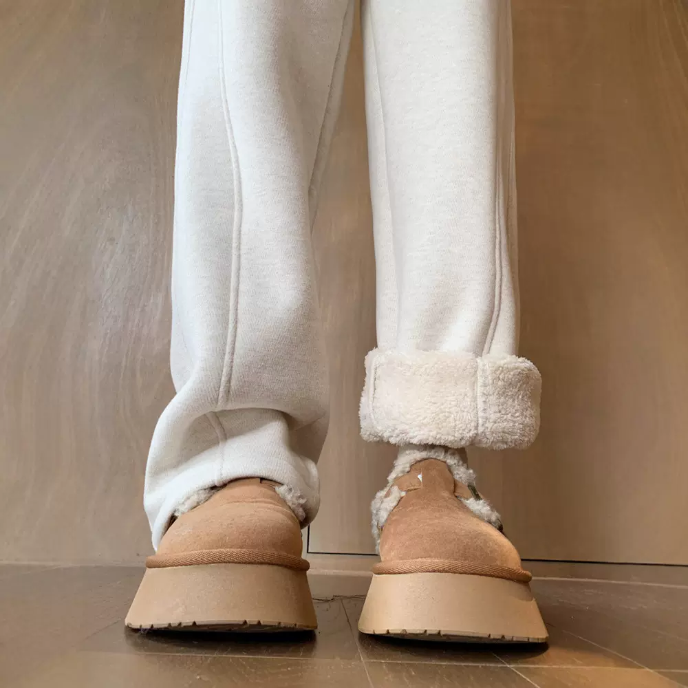 羊羔绒棉裤女冬季外穿加绒加厚保暖阔腿裤大码新款女士直筒裤长裤