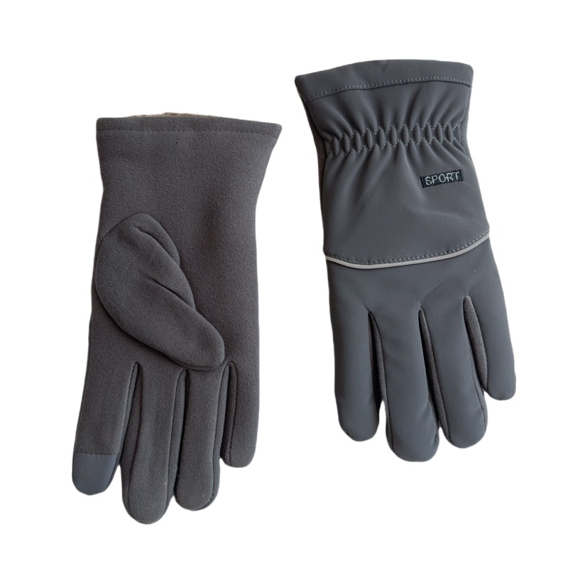 Winter Herren Outdoor Warm Touchscreen mit Fleece Stofffutter Fahrradhandschuhe Kältebeständige Sporthandschuhe_voghion.com