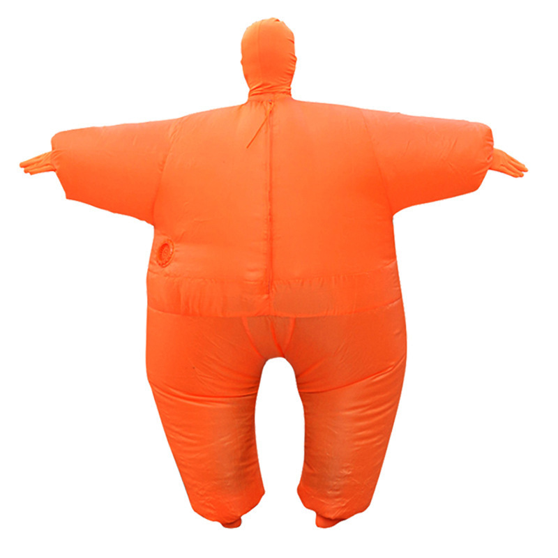 Halloween blanco silicona infláble disfraz de espectáculo festivales baile fiesta sumo enmascarado muñeca infláble