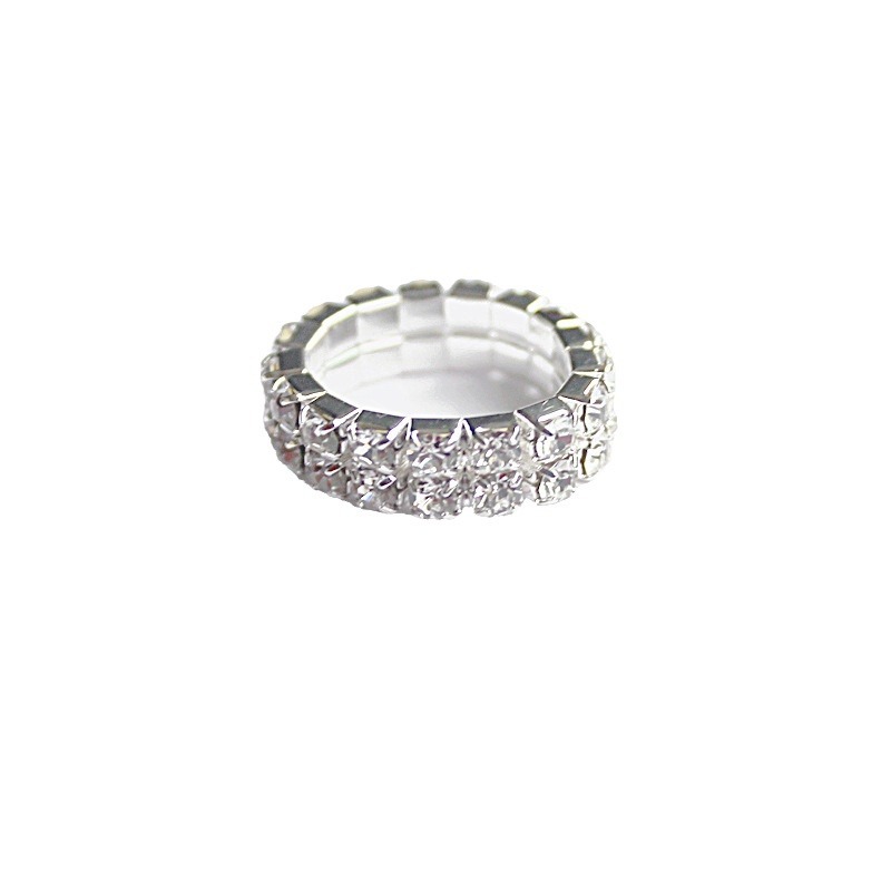 Elastic wedding ring, accessory for bride, diamond encrusted, R0080 model