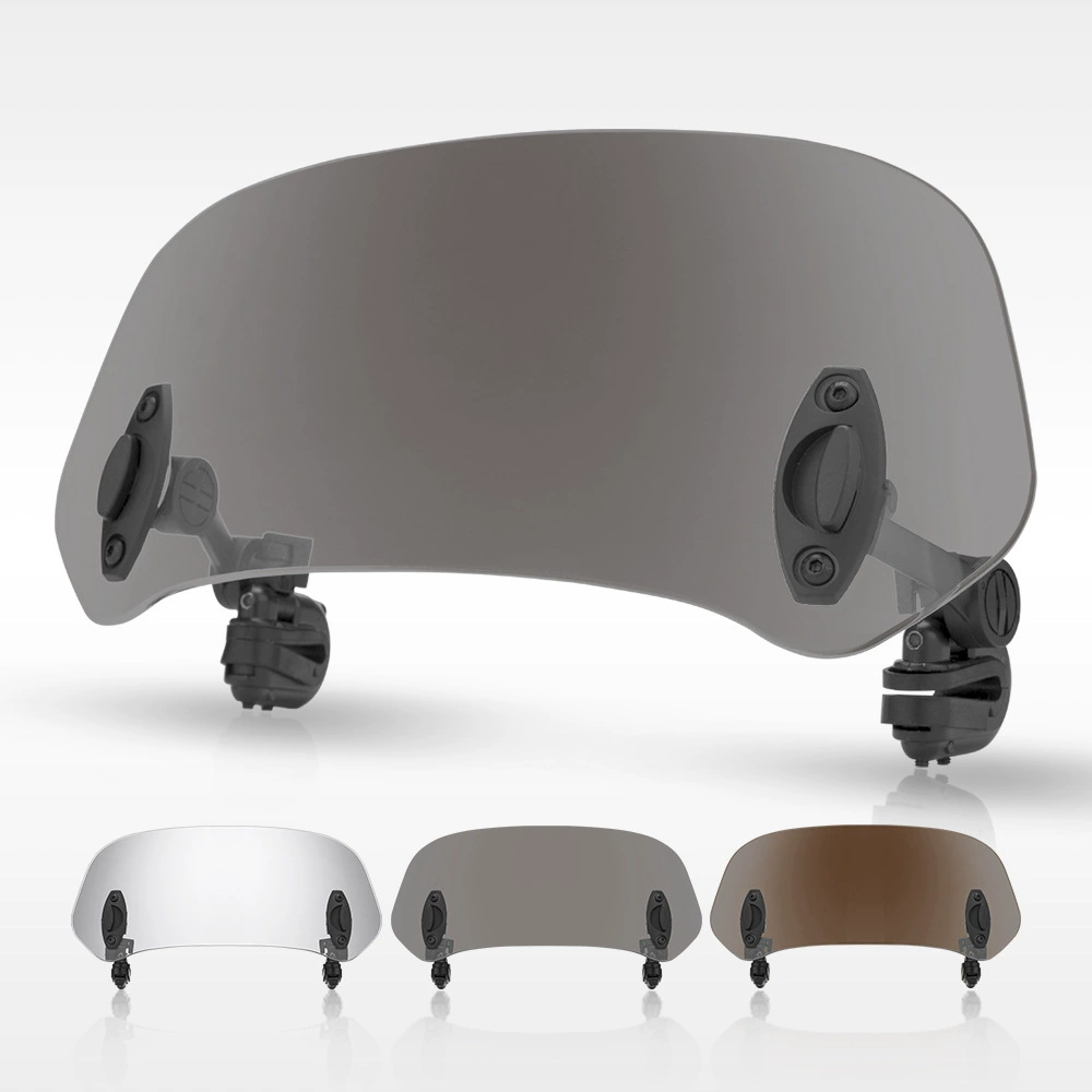 Motorcycle accessory windscreen extender universal adjustable clip-on windscreen sun shade air deflector